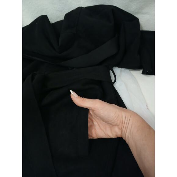 Zara Black Hooded Coat Brand New NWOT - Picture 10 of 16